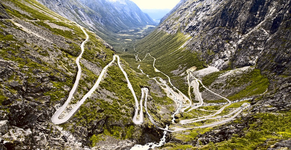 Trollstigen, Drogi, Serpentyna, Norwegia