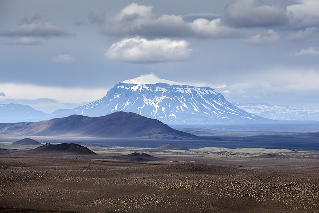 Islandia, Góra, Wulkan, Krajobraz